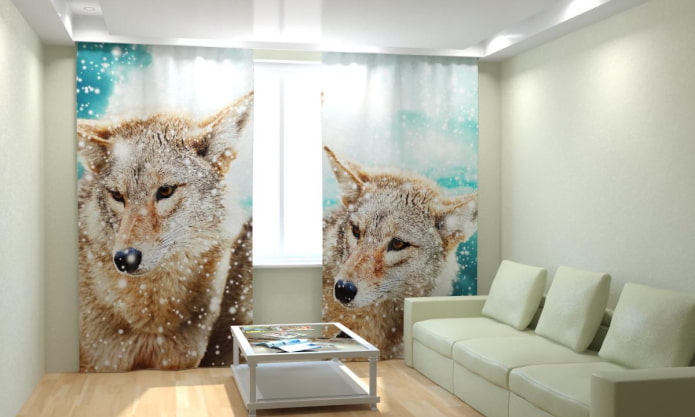 3D завеси с изображение на животни