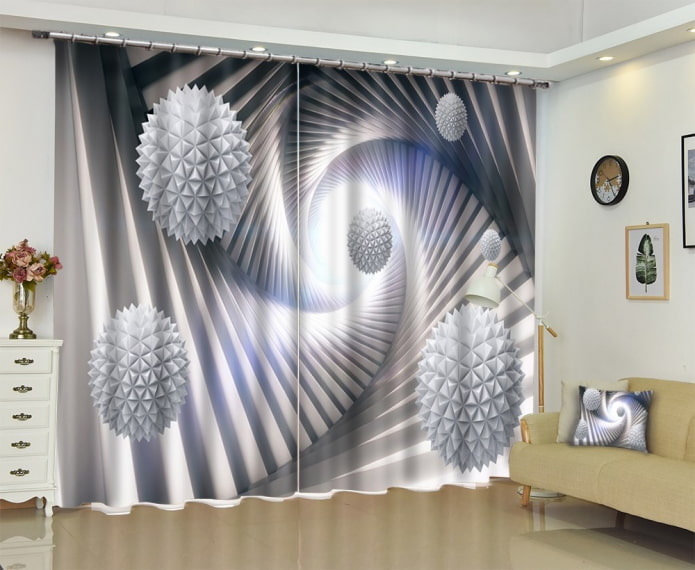 3D завеси с абстракция