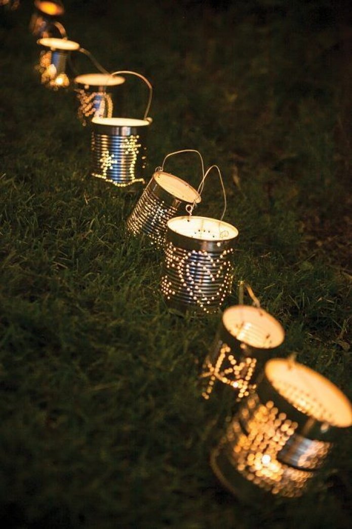 Candlesticks on the grass