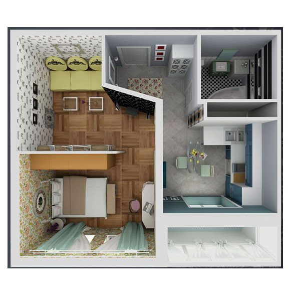 Едностаен апартамент 37 sq