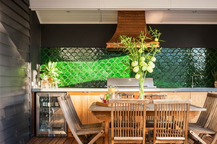 керамични плочки в декорацията на кухнята backsplash