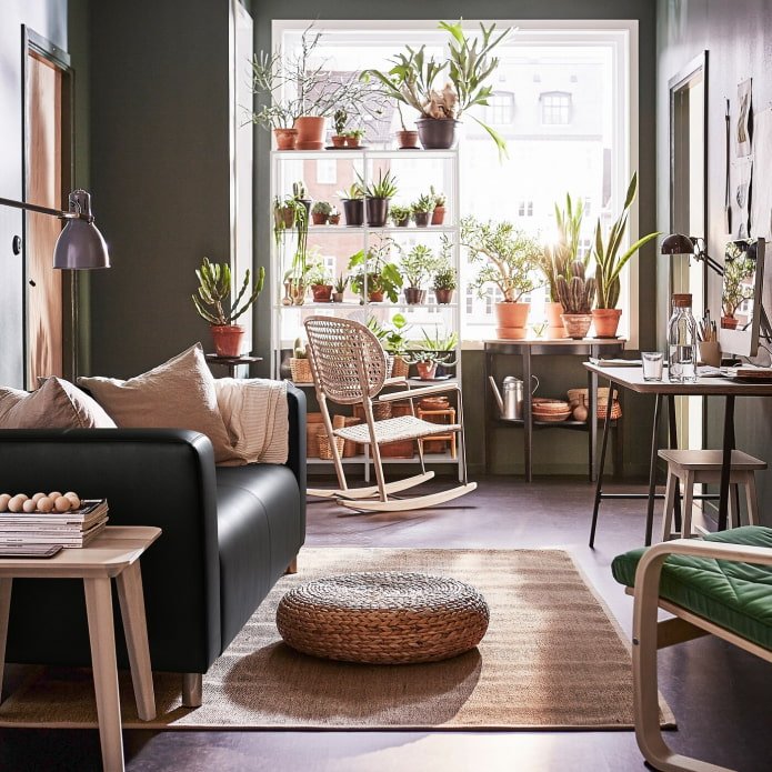 дневна с ikea цветя