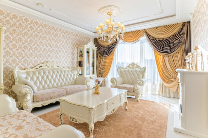 пердета и декор в хола в класически стил