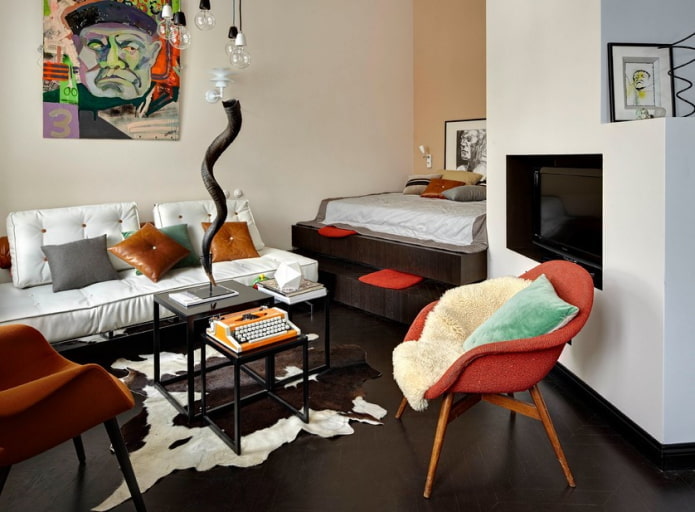 Тъмно легло подиум в хола room