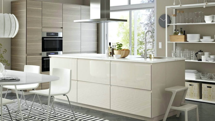 кухня ikea с вградени дръжки