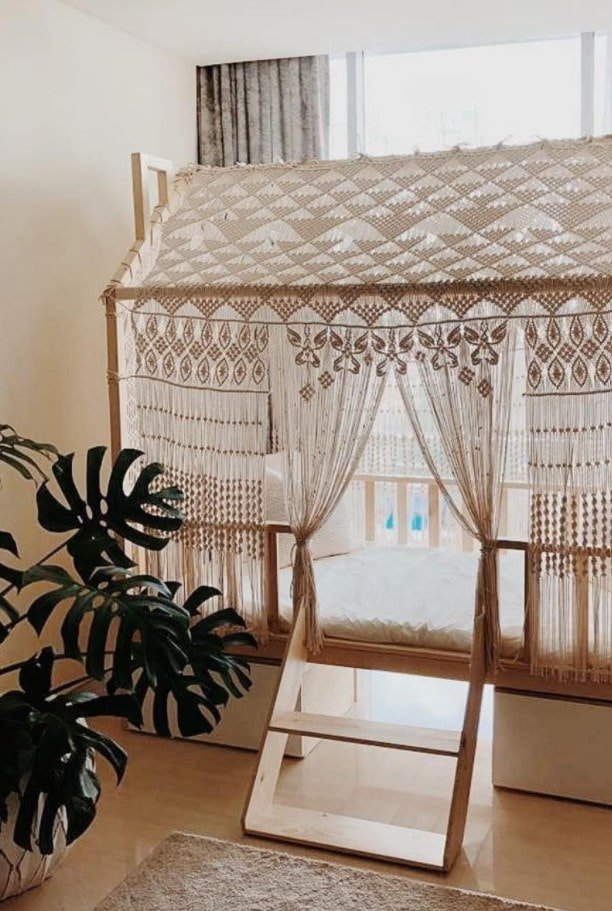детска къща за игра макраме