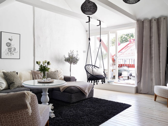 висящ стол в Scandi style