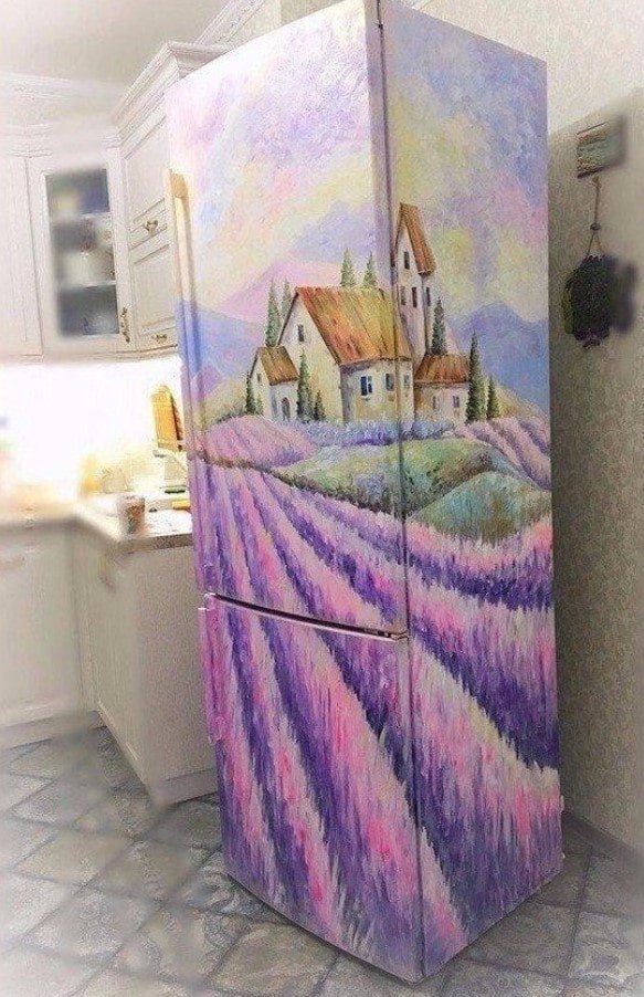 рисуване на хладилник