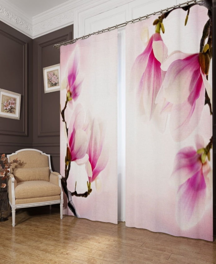 фото щори с цветя