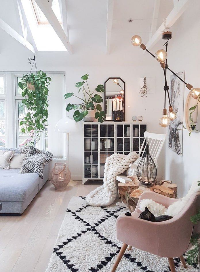 таванско помещение в стил hygge