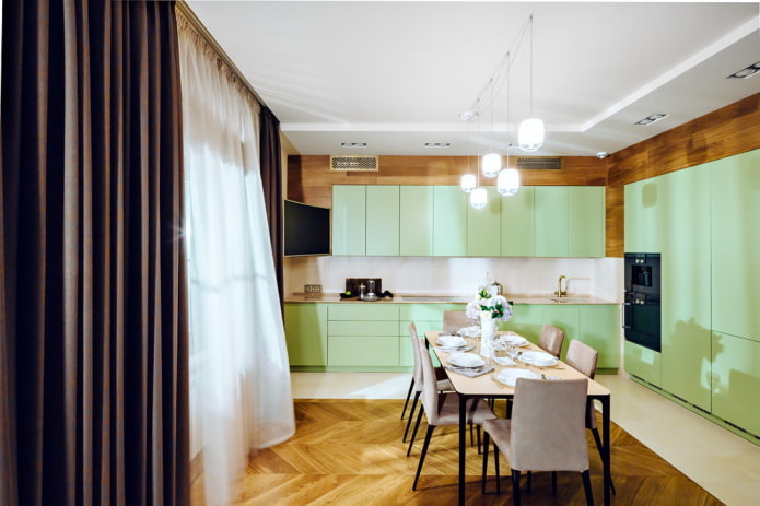 кухненска декорация в зелени тонове