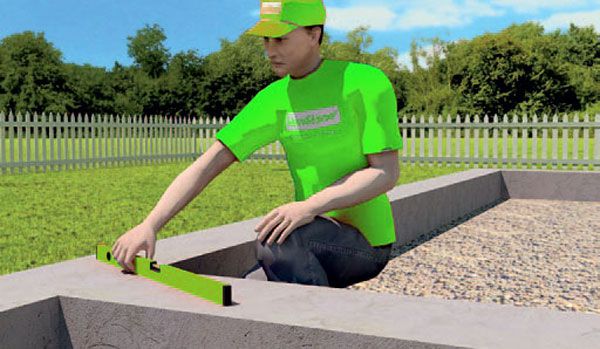 Візьміть рівень і перевірте горизонтальність фундаменту