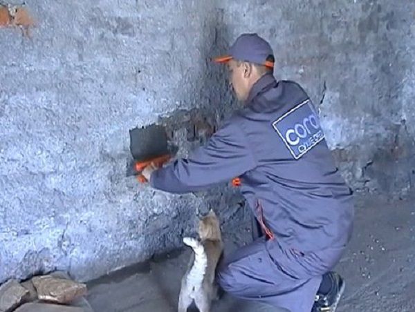 Заповніть великі вибоїни клеєм або цементним розчином