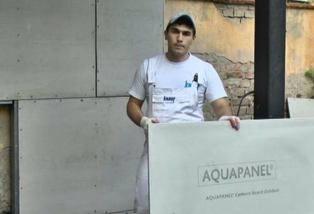 Цементна плита Аквапанель. Відкритий