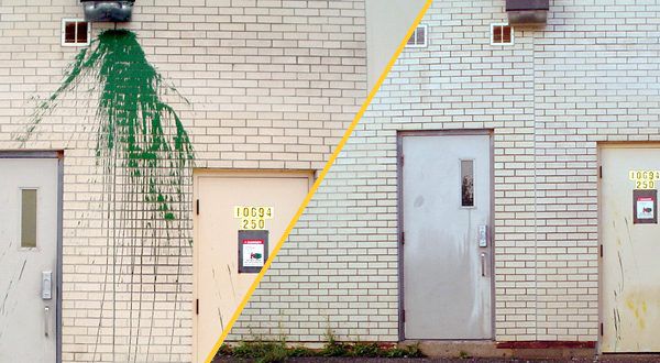 Фасад до і після очищення