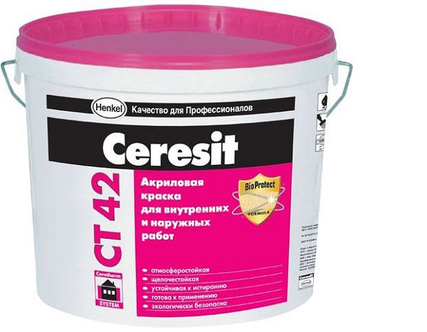 Фасадна акрилова фарба Ceresit CT 42