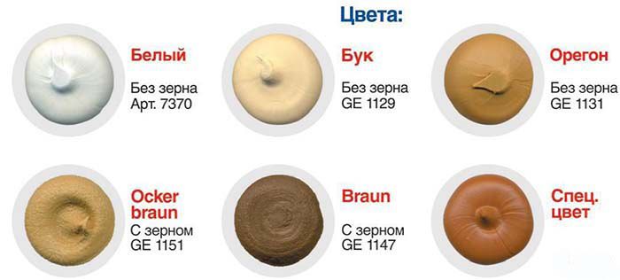 Герметики для деревини можна пофарбувати в характерні кольори