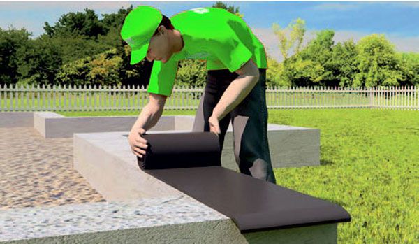 Гідроізоляція фундаменту руберойдом