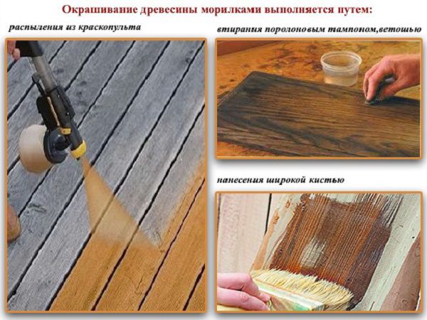 Інструменти для нанесення морилки на деревину
