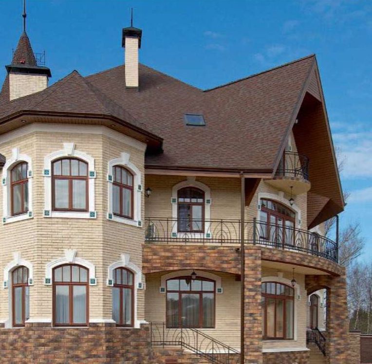Штучний камінь, оздоблення фасадів