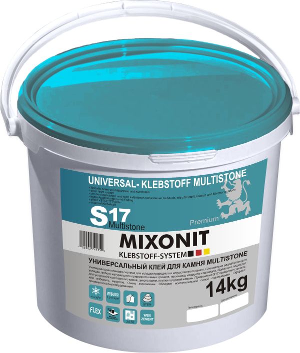 Клей для каменю, для зовнішнього застосування MIXONIT MULTISTONE S17