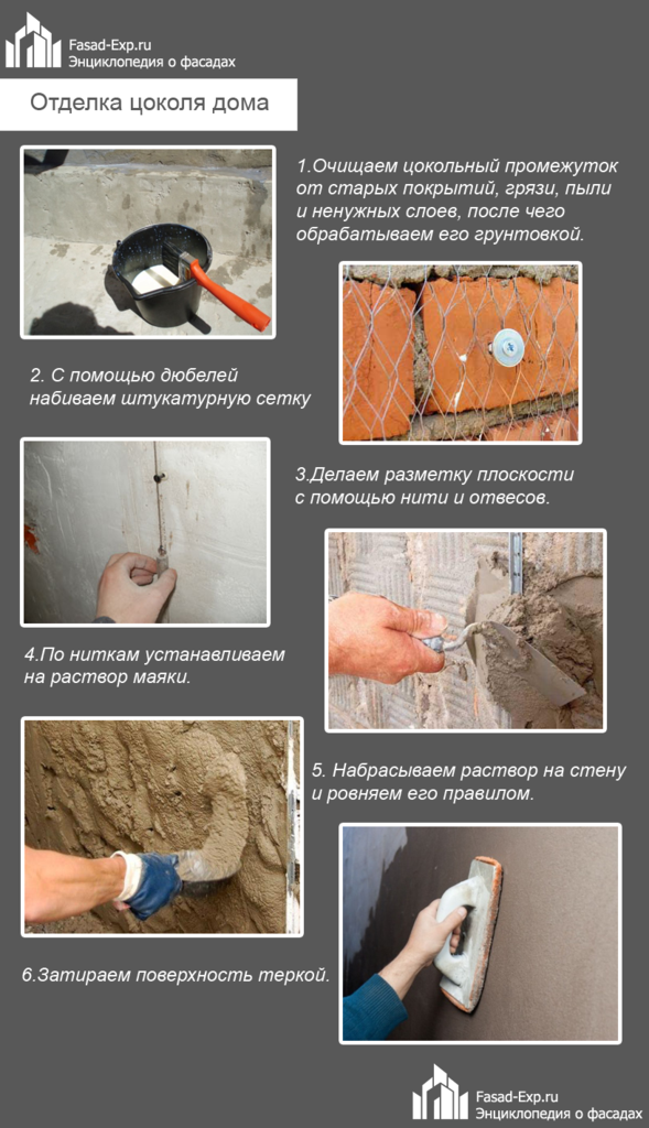 Штукатурка цоколя