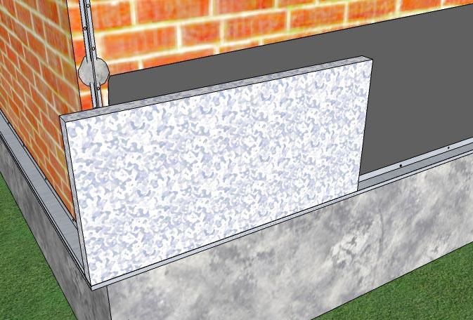 Лист встановлюється на профіль і притискається до маяка