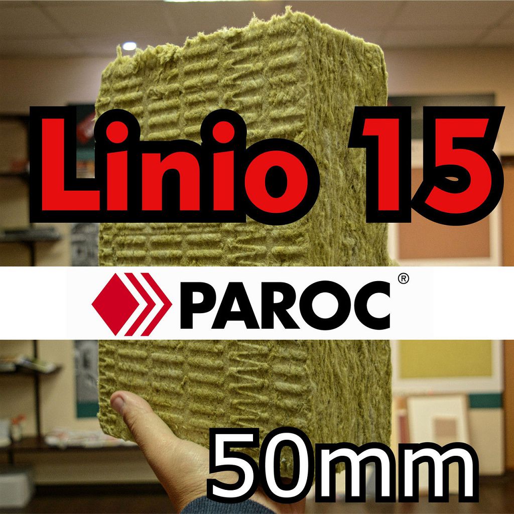Мінеральна вата 50 мм Paroc Linio 15 базальтовий фасад