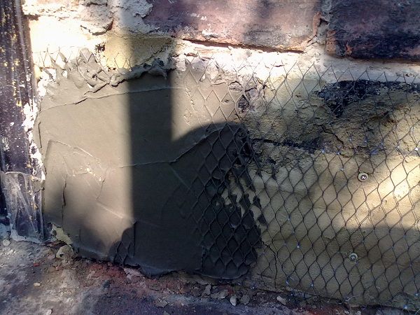 Нанесення суміші на сітку