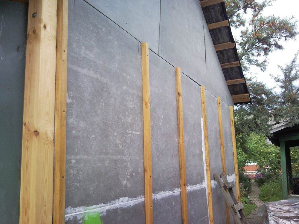 Обшивка стін цементно-стружковими плитами