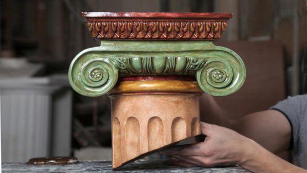 Розпис гіпсова ліпнина, поліхромія