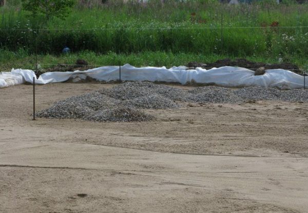 Засипка річковим гравієм