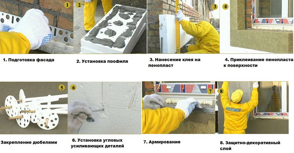 Поетапний монтаж пінопласту