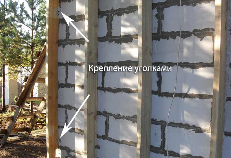 Приклад кріплення дерев'яної рами куточками