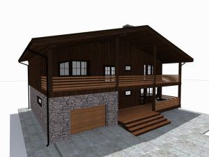 Проект шале, фасад