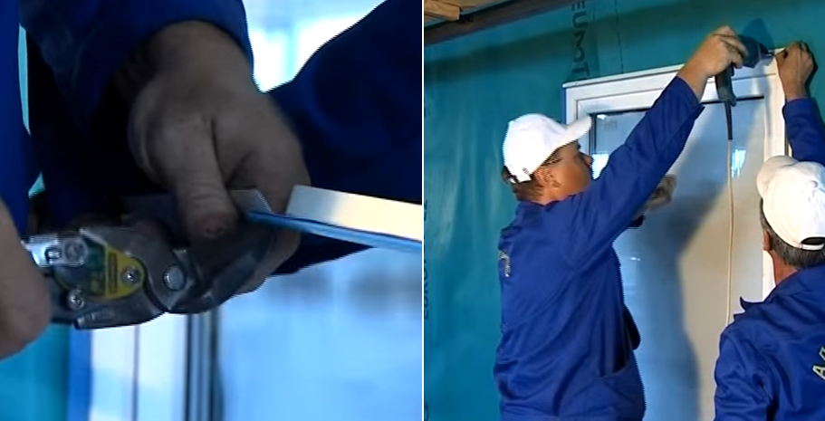 Вирізання та встановлення стартової планки над отвором