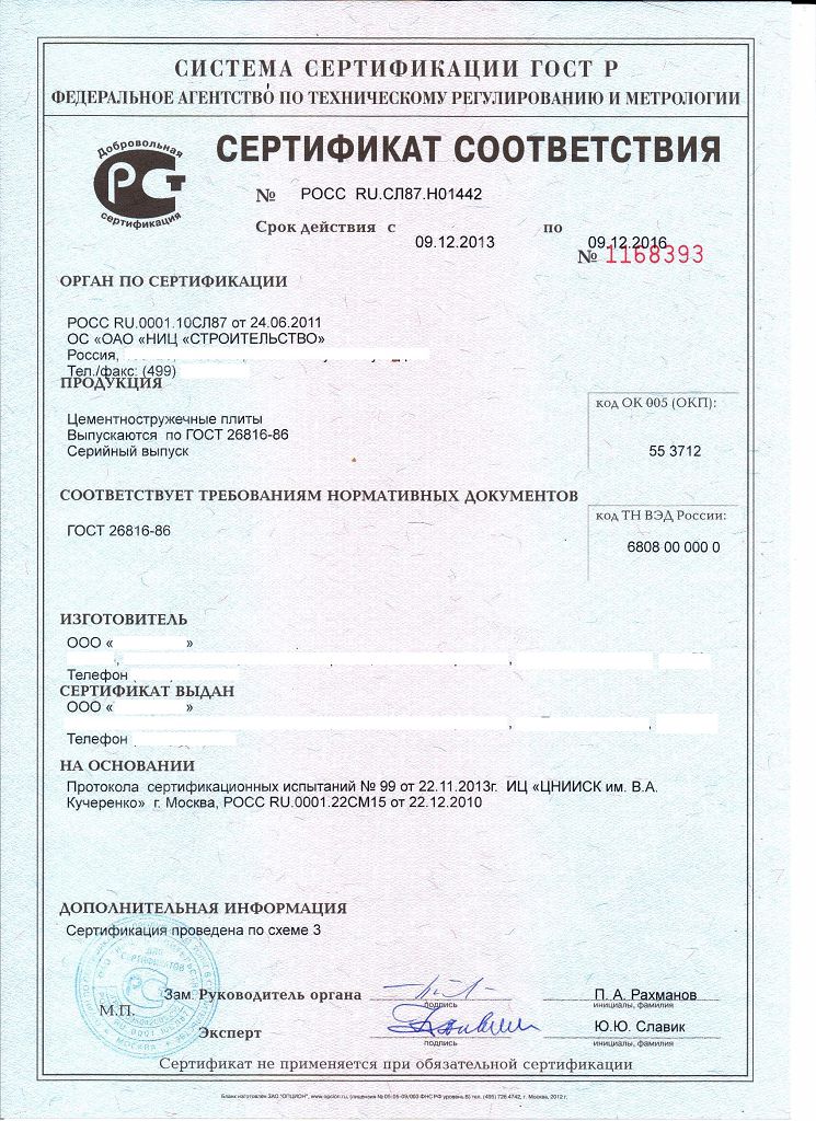 Сертифікат відповідності РФ