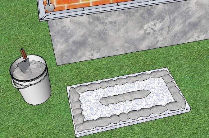 Схема нанесення клею на лист