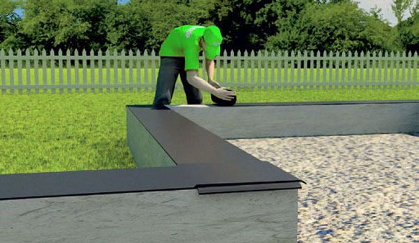 Смуги руберойду необхідно з’єднувати з нахлестом не менше 150 мм