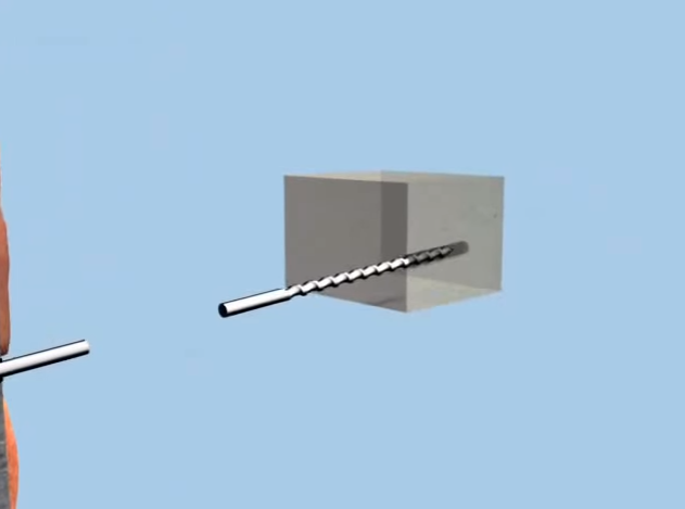 Свердління отвору в пілястрі