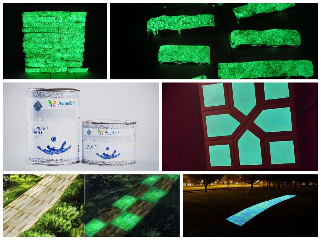 Бетонні поверхні також можна пофарбувати світловідбиваючою фарбою.