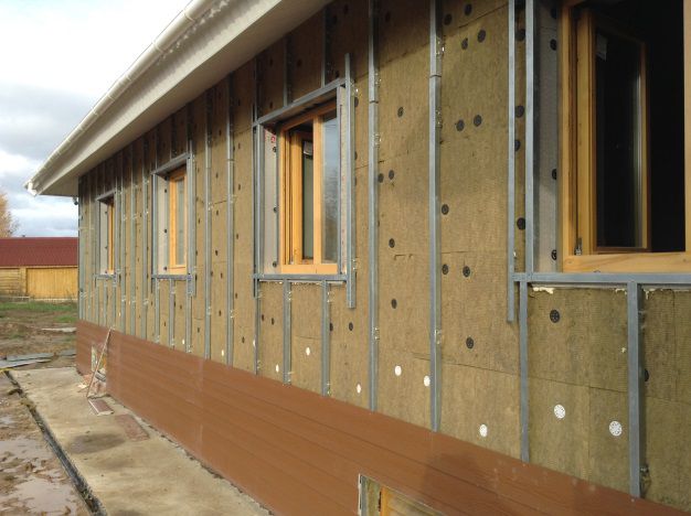 Теплоізоляція фасаду за технологією вентильованого фасаду з використанням мінеральної вати