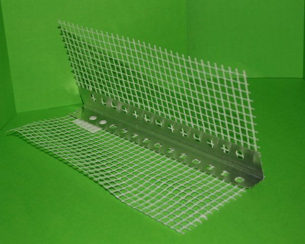 Перфорований алюмінієвий куточок з армуючою сіткою