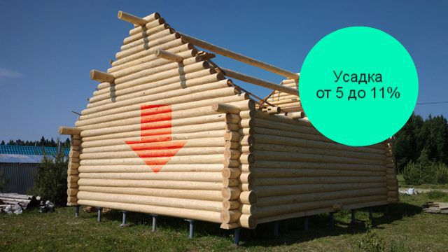 Усадка зрубу - почекай, працювати не можна
