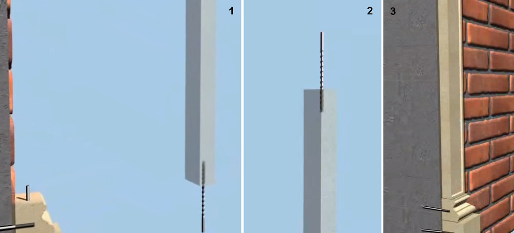 Монтаж стрижневих корпусів) пілястр