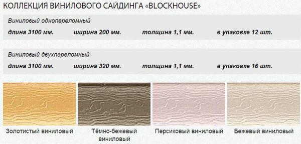 Види вінілового сайдинга