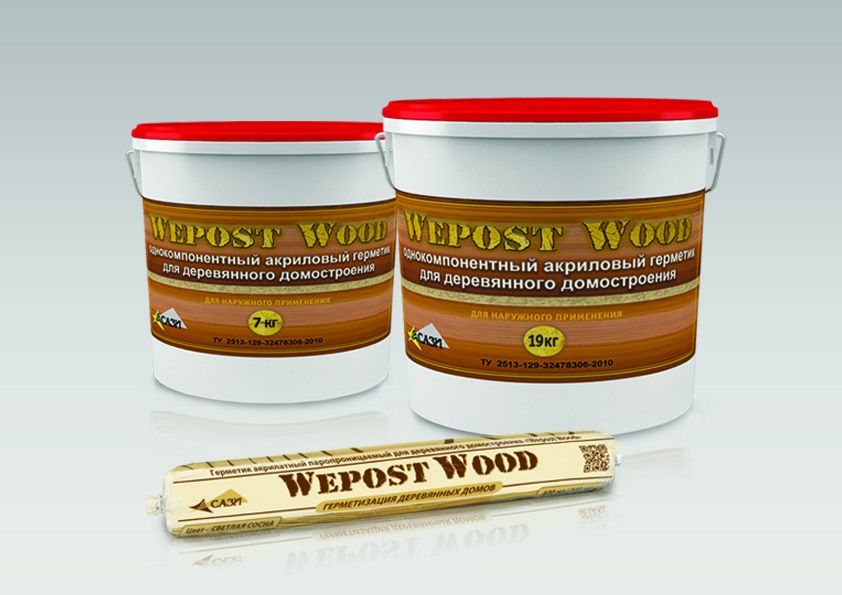 Акриловий герметик Wepost Wood для дерев'яних будинків