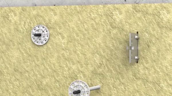 Дискові дюбелі забиті