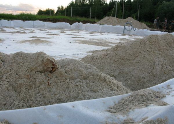 Засипання ями піском