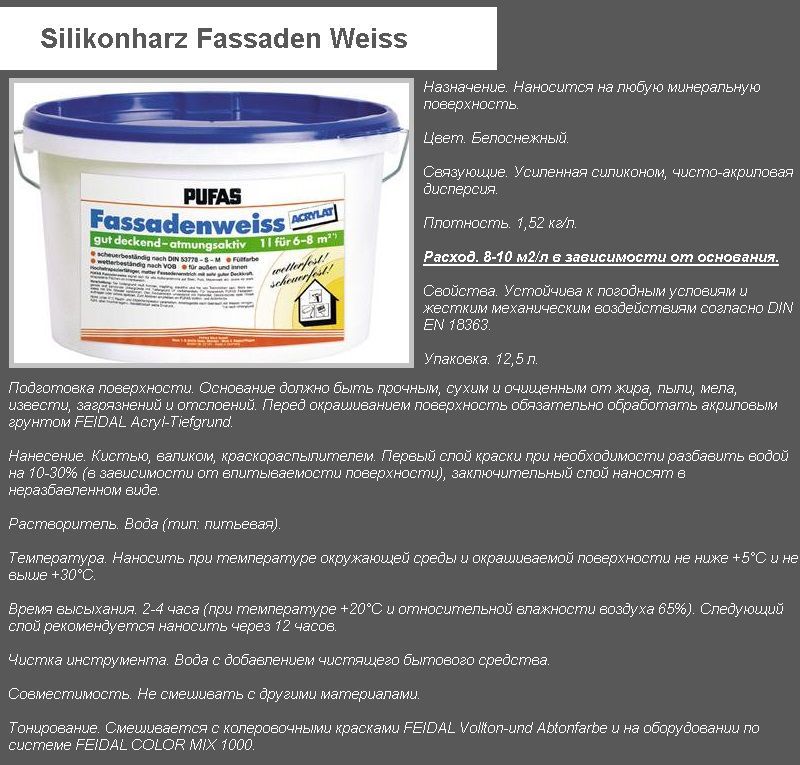 Silikonharz Fassaden Weiss